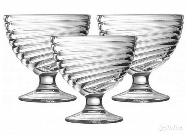 Креманки для мороженого Luminarc вихрь 300 мл, 3шт