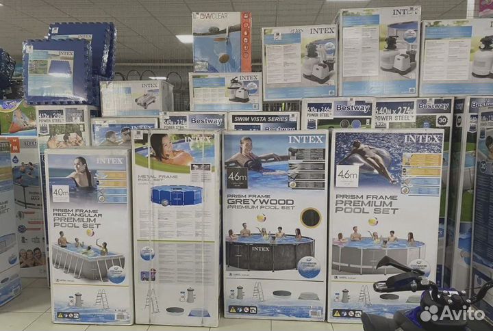 Каркасный бассейн Inteх комплект ассорти