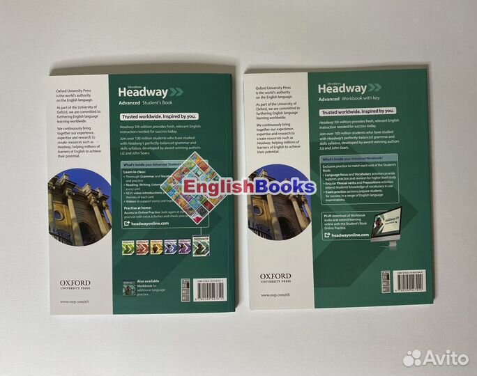 Headway 5ed advanced, комплект (SB,WB,CD)