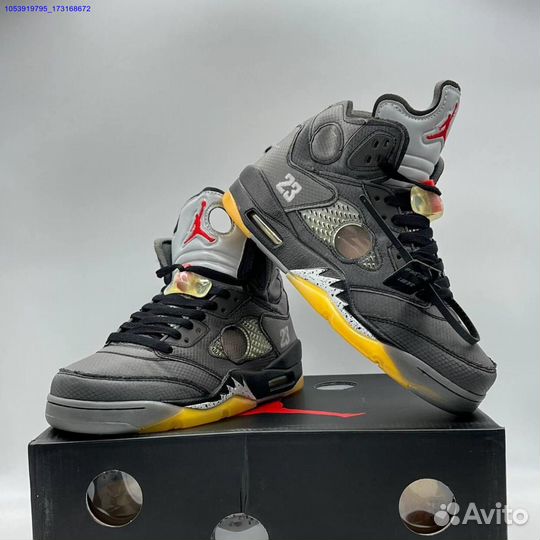 Кроссовки nike air jordan 5 off white