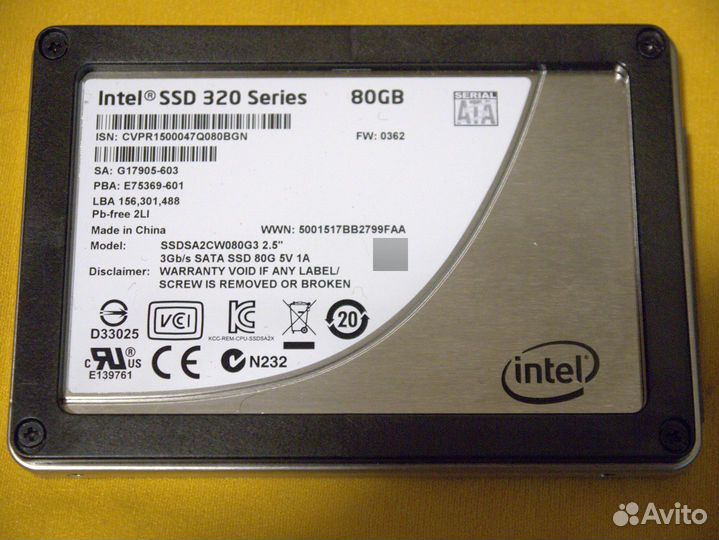 Жесткий SSD диск Intel 320 Series MLC