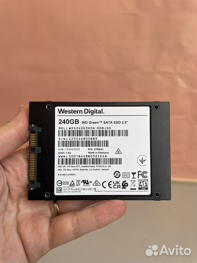 SSD накопитель WD Green WDS240G3G0A 240гб