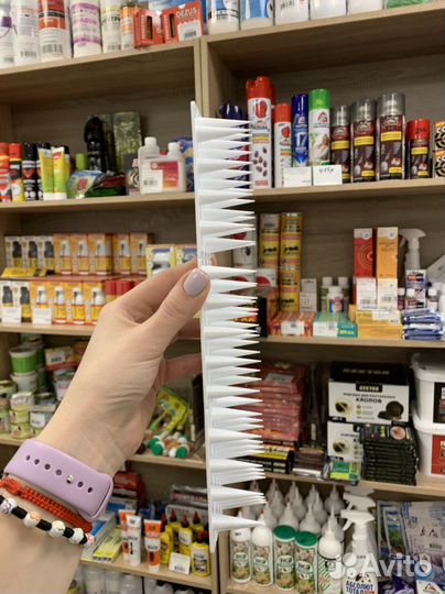 Шипы противоприсадные 30х6х3,8см белые