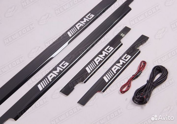 Накладки на пороги черные Mercedes G class W463