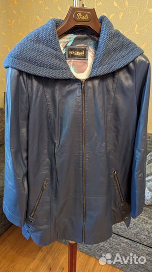 Куртка кожаная женская демисезонная на размер 50