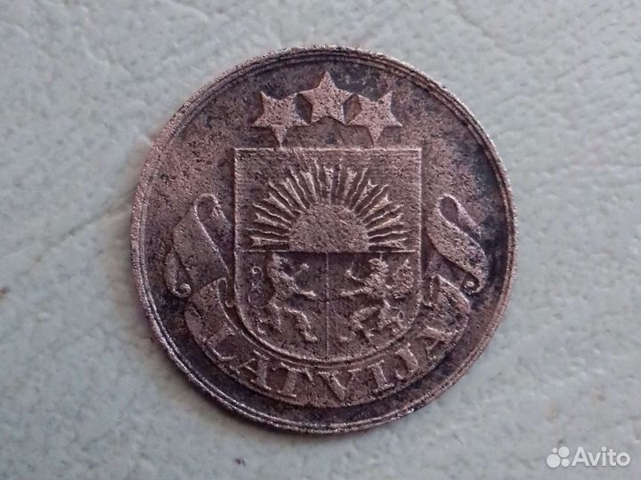 2сантима 1928 Латвия