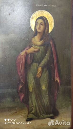 Старинная икона св муч Татьяна 19 век