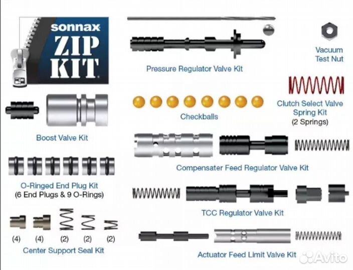 Sonnax 6L80/6L90/6L45 ZIP KIT Рем.к-т гидроблока