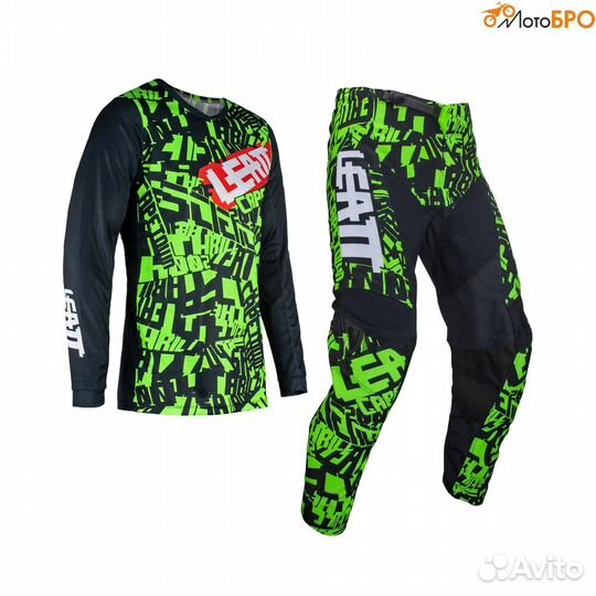Костюм джерси + штаны Leatt 3.5 черный-зелёный