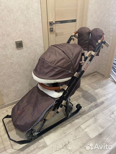 Коляска санки 2в1 Ника 7