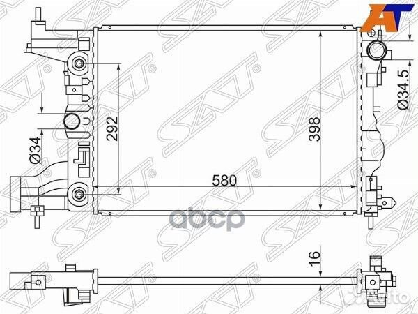 Радиатор двс трубчатый chevrolet cruze 09- АКПП