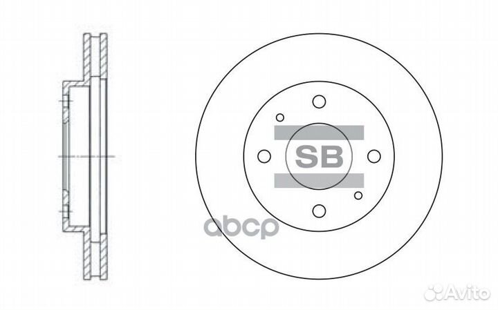 SD4302 диск тормозной передний Mitsubishi Gala