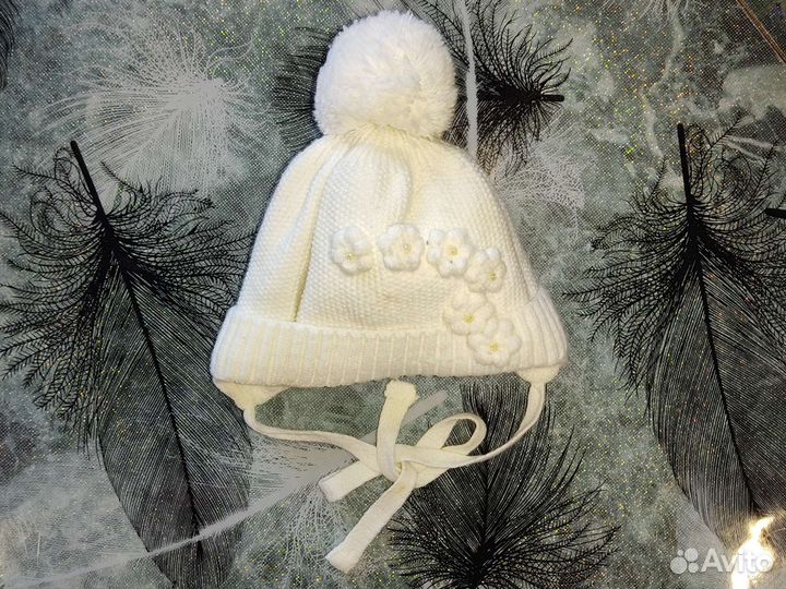 Шапочка для новорожденной девочки