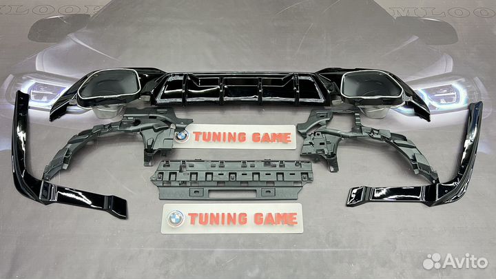 Диффузор BMW G20 M perrformance + насадки 340