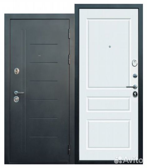 Входная дверь 10 см троя Серебро