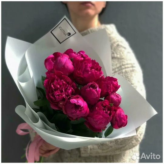Букет цветы пионы