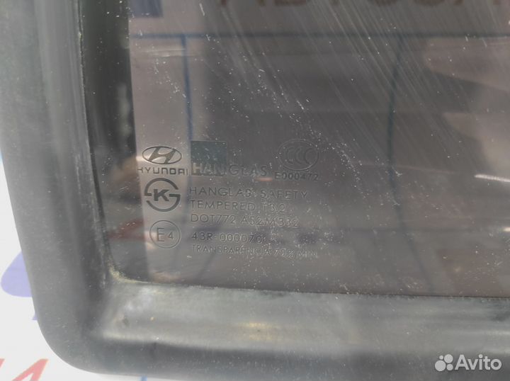 Стекло двери задней правой (форточка) Hyundai Getz