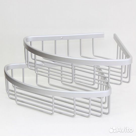 Полка угловая двойная, сатин (2 шт в уп.)