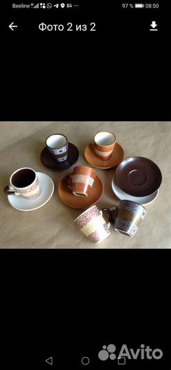 Кофейные наборы новые, стопки с пепельницей