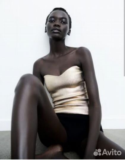 Топ zara золотой