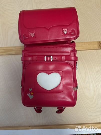 Школьный ортопедический ранец Randoseru алый