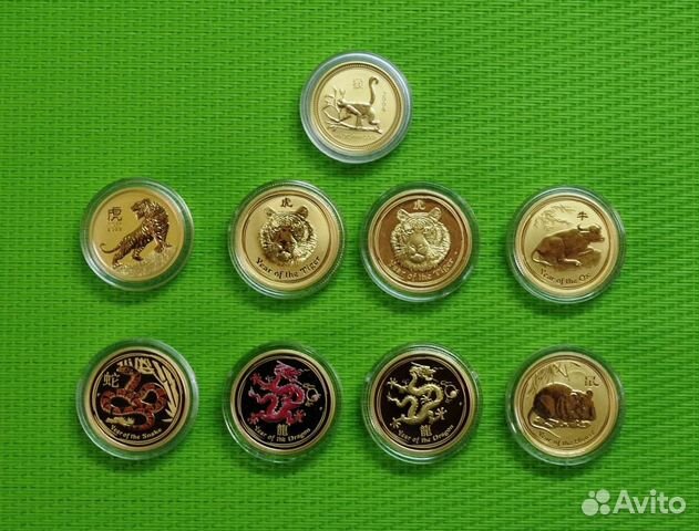 Золото от 1/20 унции. Австралия разные