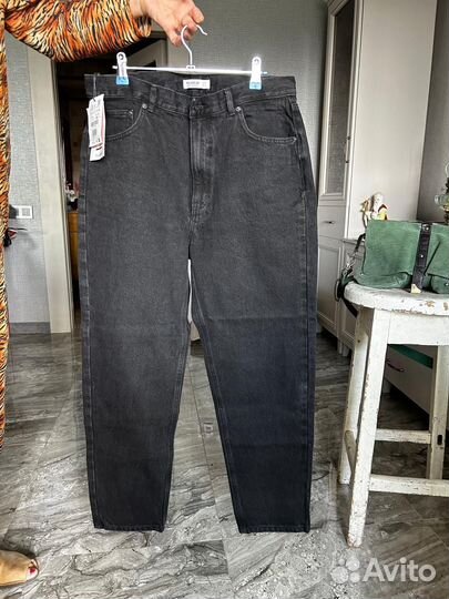 Джинсы чёрные плотный хлопок