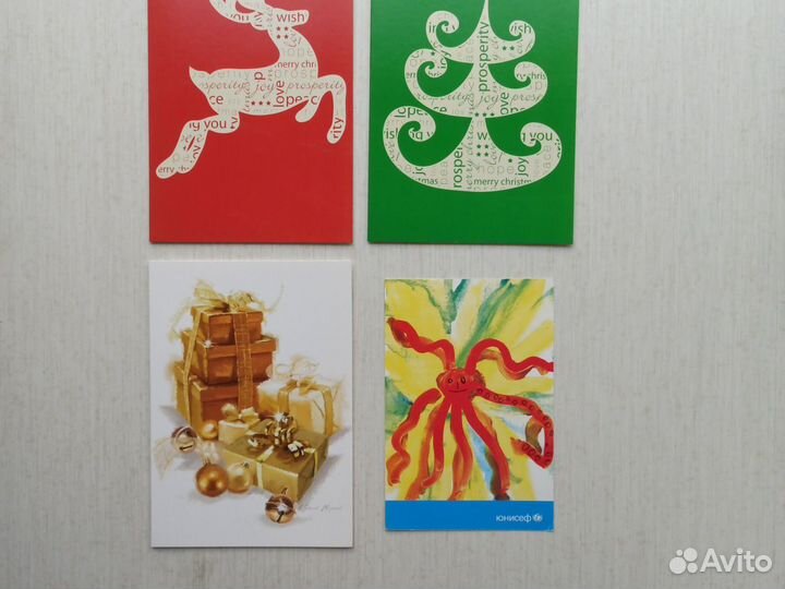 Новогодние открытки Швейцария, Англия