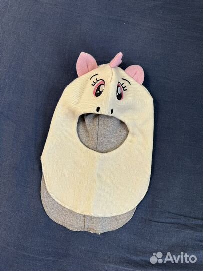 Шапка шлем единорог на 2 - 3 года