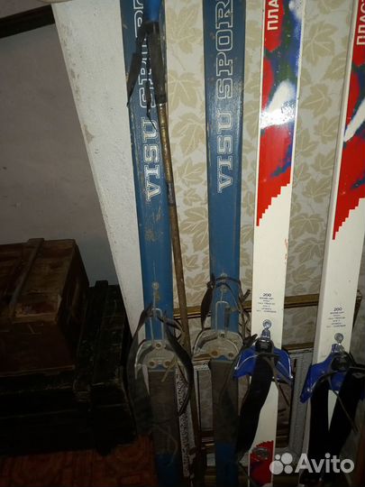 Беговые лыжи СССР, скреплением, 1980-90годы