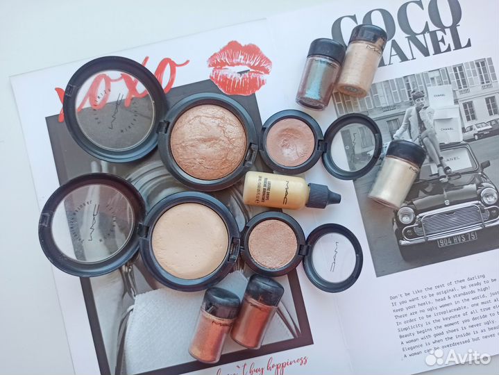 Косметика Mac хайлайтер пудра пигмент тени