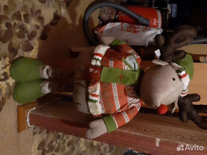 Фигура-игрушка декоративная Олень и снеговик