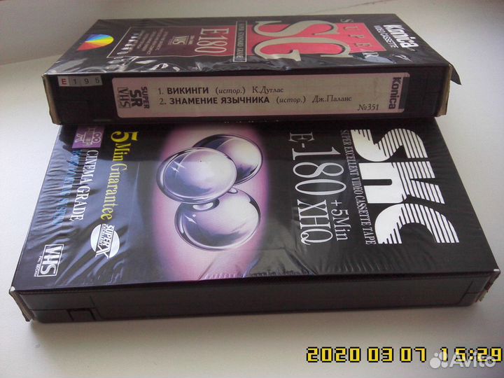 Видеокассета ESP и raks, VHS для старых видеокамер