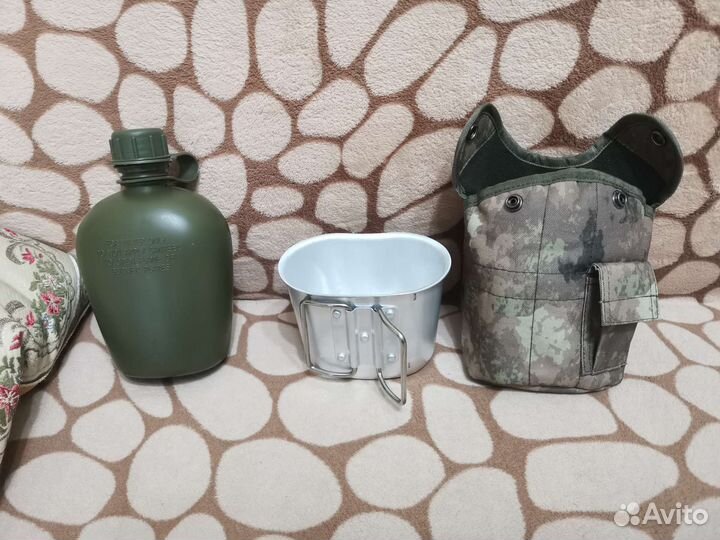 Фляжка походная с котелком