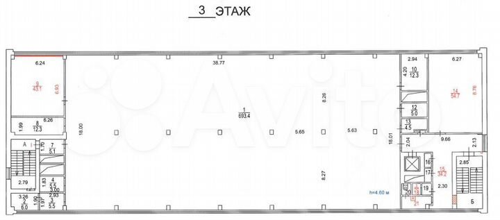 Продажа ПСН 4 661.9 м² в административном здании Б