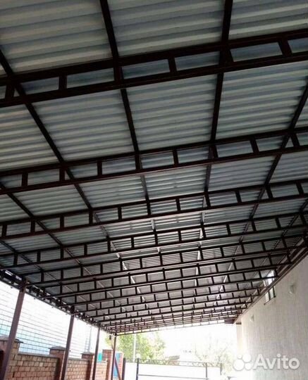 Металлические навесы для машин