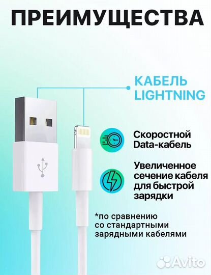 Загядка для iPhone кабель usb бвстоая 1 метр