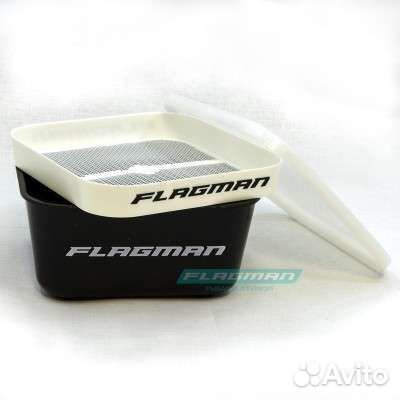 Корокоробка для мотыля Flagman ситом и крышкой Mad