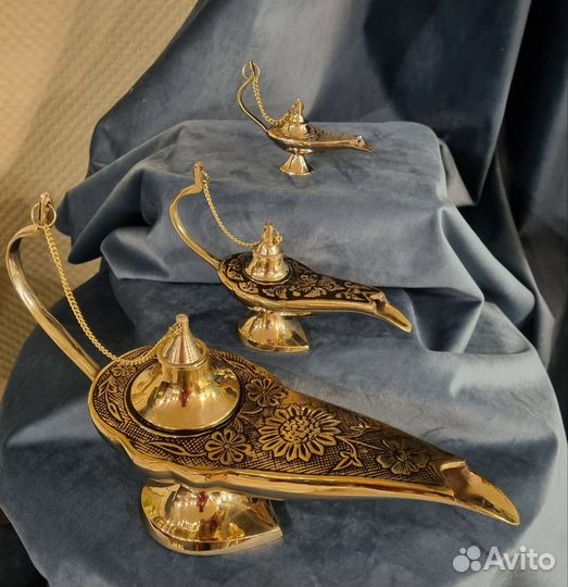 Волшебная лампа Алладина латунная