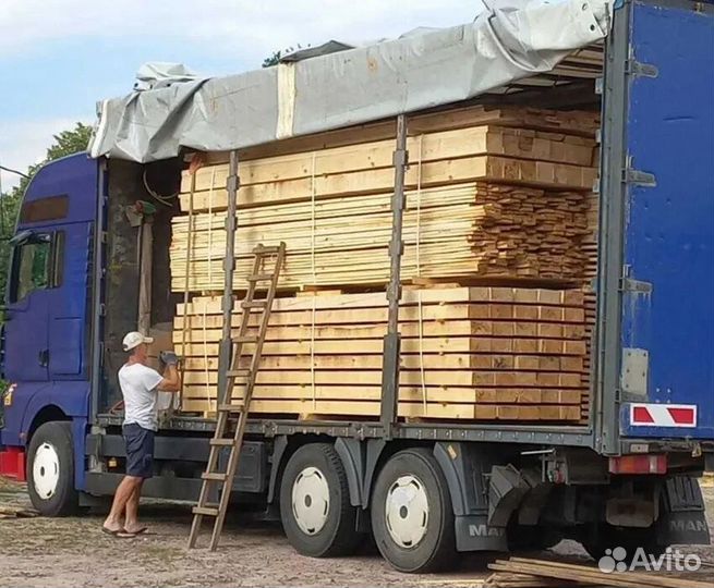 Доска обрезная естественной влажности (2-4 сорт)