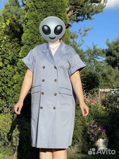 Платье голубое safari