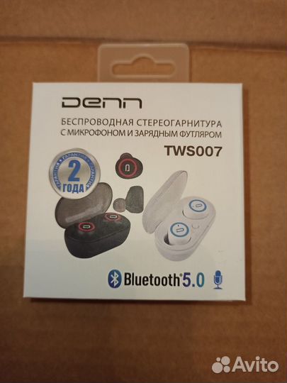 Беспроводные наушники Denn TWS007 Black