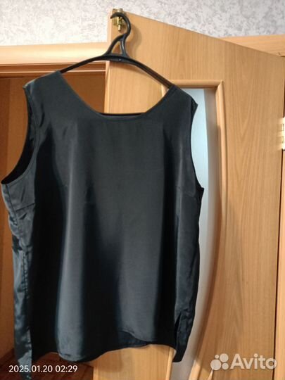 Шифоновая черная блузка