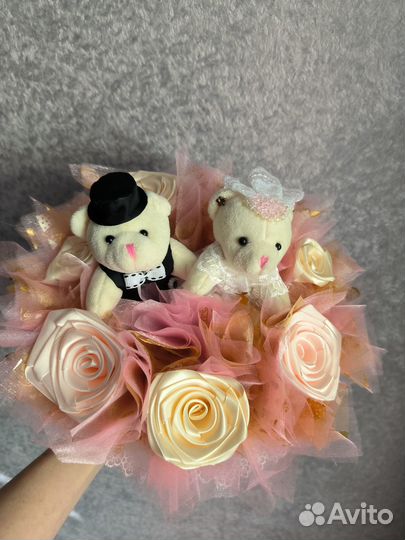 Букет подарочный на свадьбу. Ручная работа