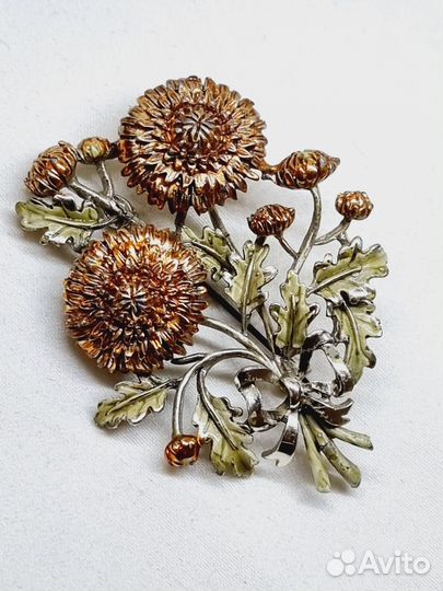 Брошь Хризантема/ Chrysanthemum,большая,Exquisite