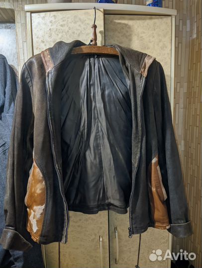 Женская кожаная куртка 4xl