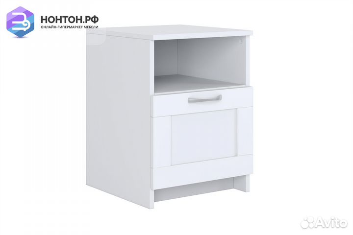 Тумба прикроватная Сириус белая 1 ящик