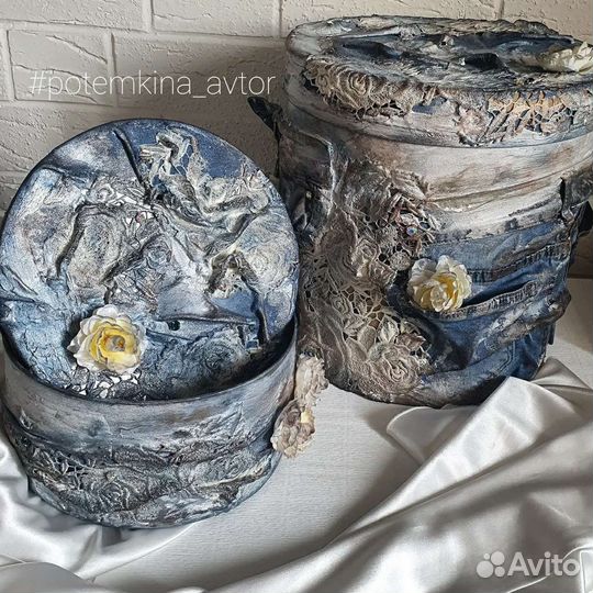 Коробки для хранения вещей. Ручная работа