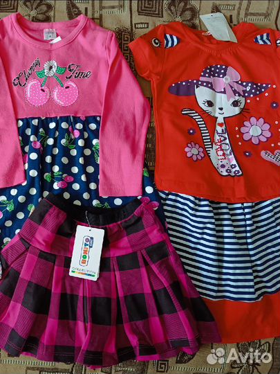Вещи для девочки новые 98-104