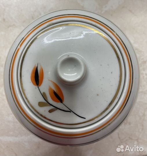 Сахарница винтаж фарфор Вербилки